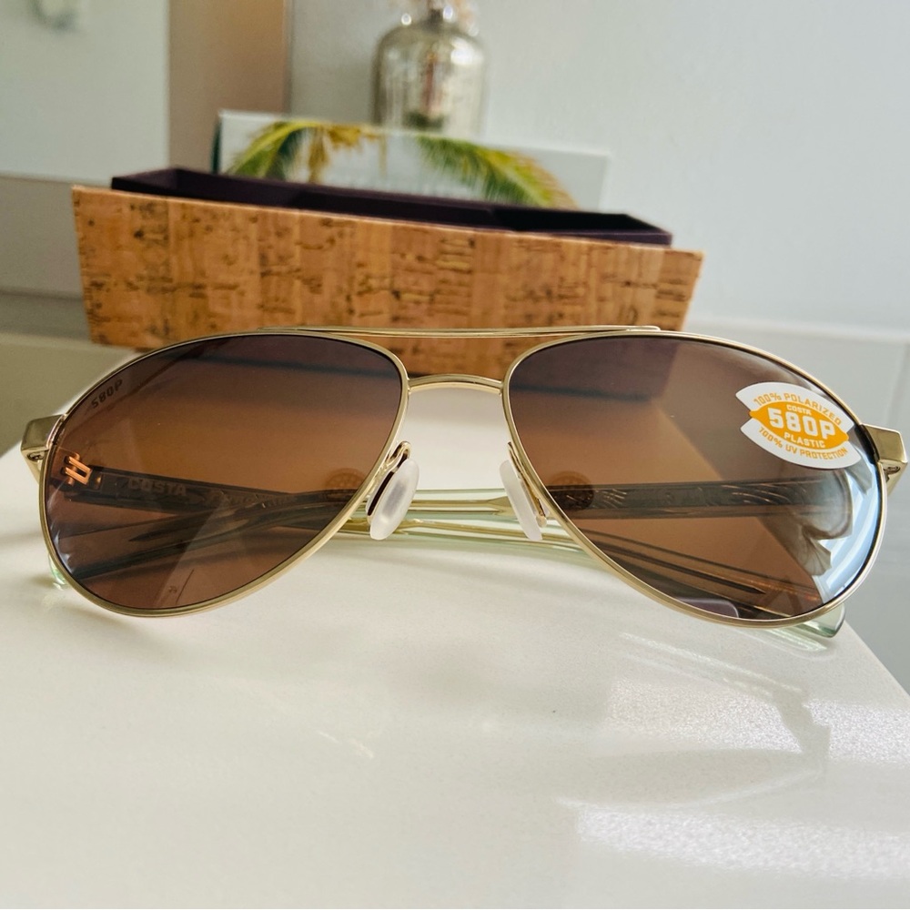 Costa Del Mar Fernandina Sunglasses with Copper Silver Mirror 580P Lenses